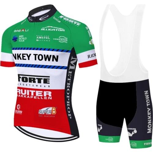 2020 MONKEY TOWN maillot ciclismo hombre verano 20D bike shorts set MTB Ropa Ciclismo men short sleeve cycling jersey set