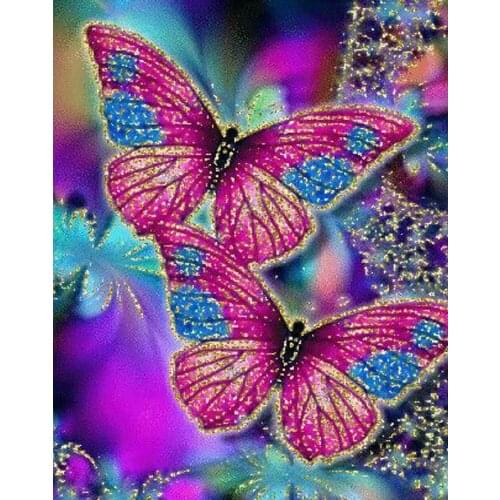 5D DIY Diamond Painting "Colorful Butterfly" Full Square /Round Mosaic Rhinestones 3D Diamond Embroidery Sale decoration FG1633