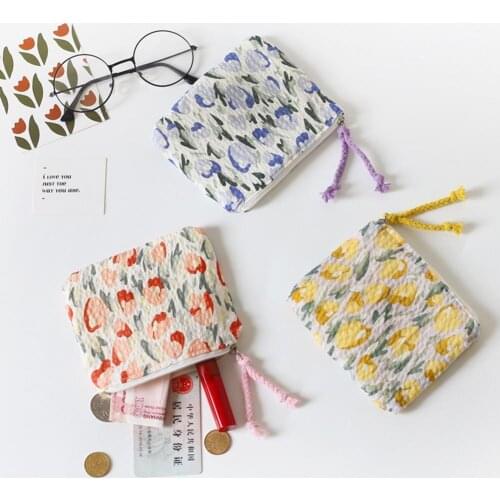 80% Dropshipping!!Womens wallet floral print exquisite design multi-color zipper design coin purse