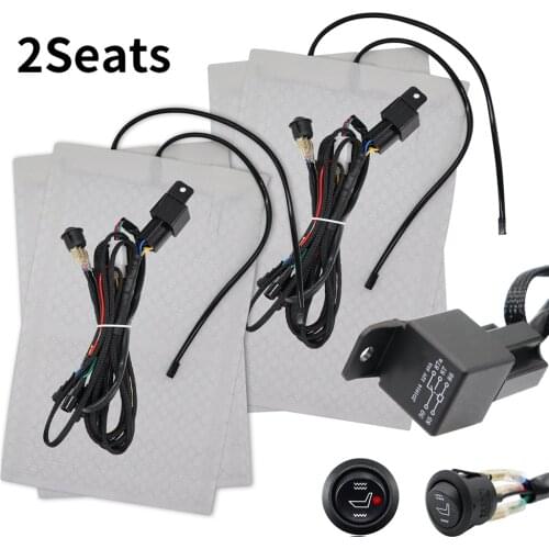 Car Covers Auto Heated Seats Car Seat Cover Hi/Lo Setting 2 Seat Pads 1 Round Switch Seat Heater Pads Kit For poco x3 Infiniti