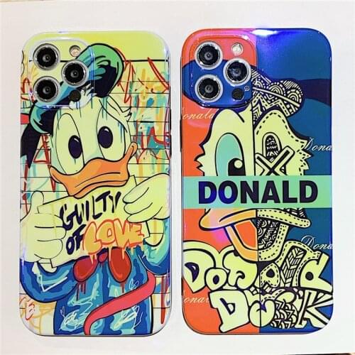 Disney Phone Cases for Iphone 11 Pro Max 8 Plus Phone Covers for 12 Mini 12Pro X XS XR XSMAX 7 8 Doodle Donald Duck Phone Covers
