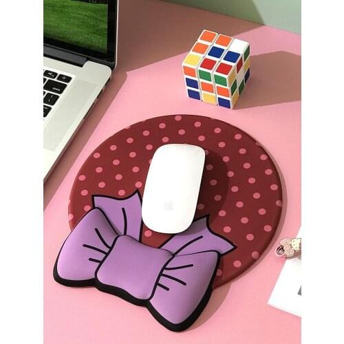 Creative bow mouse pad wrist 3d memory foam hand rest cute cartoon girl ins wind office comfortable wrist