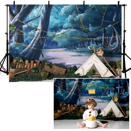 Wild One - Newborn Portrait Backdrops Wild A Jungle Forest Photography Background Cake Smash Baby Shower Birthday Party Decor