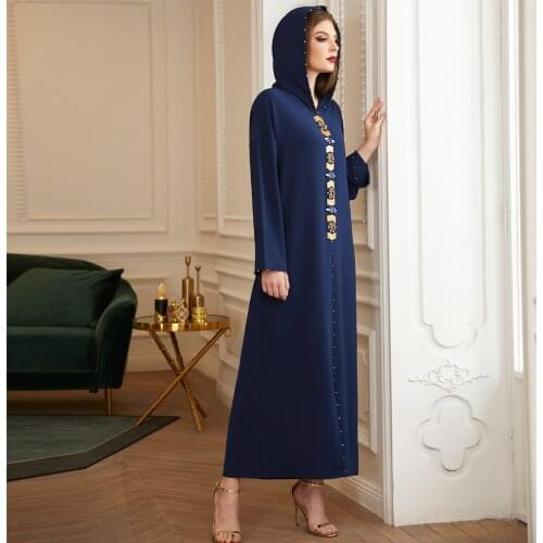 Hijab Dress Women Turkey Muslim Hooded Diamond Islamic Clothes Marocain Caftan Musulman Djellaba Moroccan Kaftan Abaya Long Robe