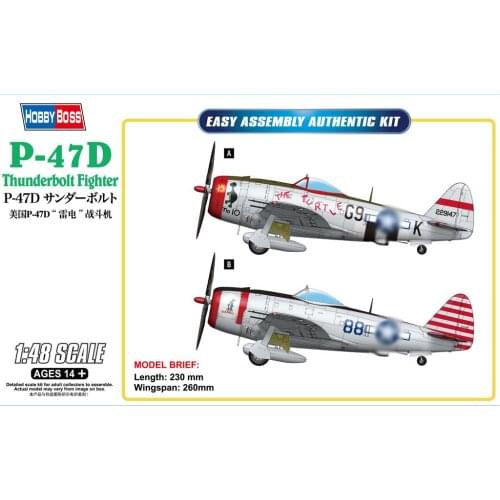 Hobby Boss 85811 1/48 Aircraft Series US Army P-47D Thunderbolt Plastic Model