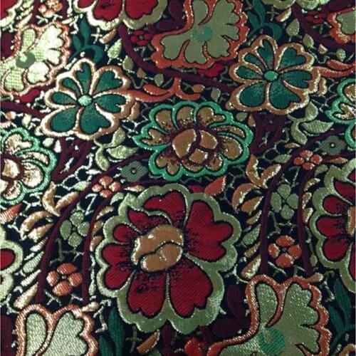145cm width Imported European style Metallic Jacquard Brocade Fabric for Women Coat Dress Skirt DIY sewing handmade patchwork