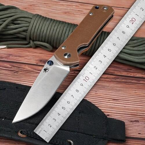 Pocket Folding Knife D2 Blade G10 Handle Outdoor Camping Hunting Survival Tactical Gift Knives EDC Tools 3 Colors