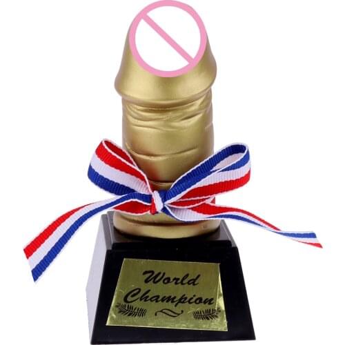 Bachelor Hen Stag Party Favors Novelty Funny Dick Willy Penis Trophy Golden Champion Award Prop Adult Joke Toy Birththday Gifts