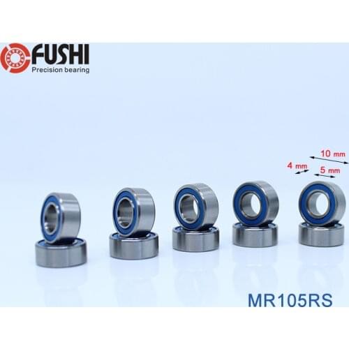 MR105RS Bearing ABEC-3 10 PCS 5x10x4 mm Miniature MR105-2RS Ball Bearings RS MR105 2RS With Blue Sealed L-1050DDU
