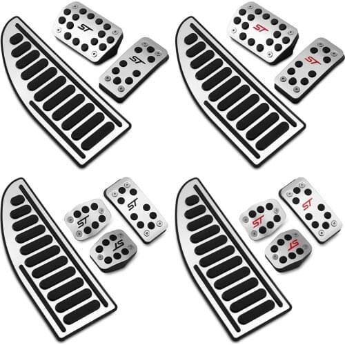 Stainless Car Pedals Covers for Ford Focus 2 3 4 MK2 MK3 MK4 Kuga Escape RS ST 2005-2017 Clutch Gas Brake Pedal Set Pads