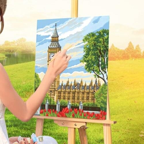 Scenery Landscape Painting By Numbers Complete Kit Acrylic Paints 50*70 Oil Painting Decorative Paintings For Kids Handicraft