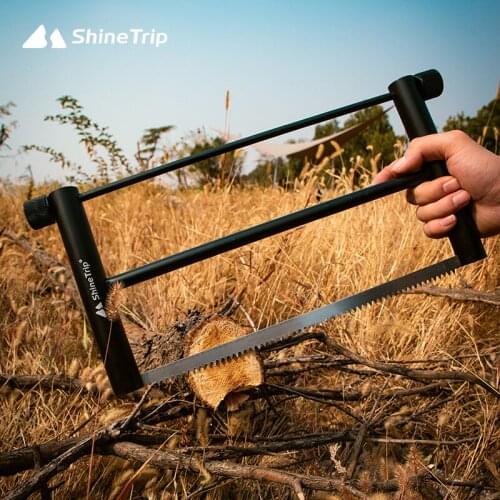 Shine Trip Mini Multi-Function Folding Wood Hand Saw Outdoor Survival Tool Adjustable Frame Saw bow Garden Camping saw