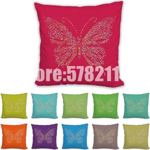 Rhinestone cushion cover decorative throw pillows chair sofa pillow cover cojines Diamond painting Butterfly cushions home decor