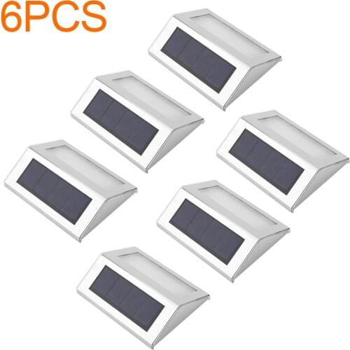 Dropshipping 6pcs Solar Powered Wall Mount LED Sensor Night Light Lamp Solar Power LED Lights For Pathway Garden