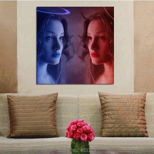 Modern abstract perfect 30x30 oil painting handpainted on canvas"Another self" home decoration