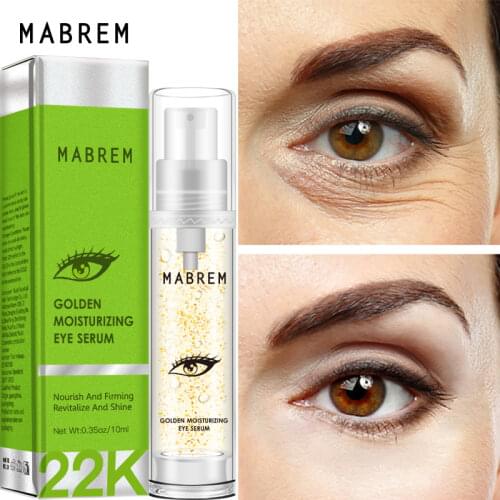 MABREM 22k Golden Eye Serum Moisturizing Anti-Wrinkle Anti-Age Hyaluronic Acid Remover Dark Circles Against Puffiness And Bags