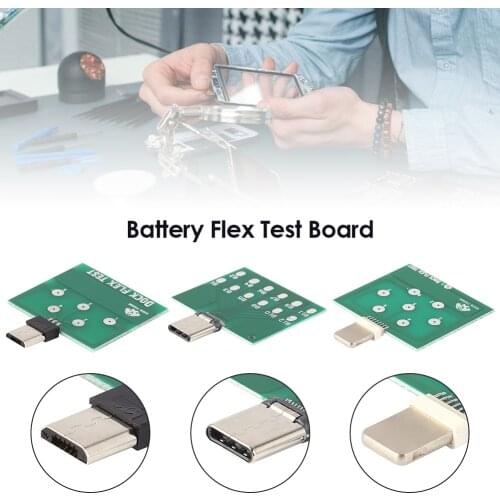 3 in 1 Phone Flex Test Board Micro USB 8 Pin Type-C Battery Power Charging Dock Module for Android iPhone Port Diagnostic Tool