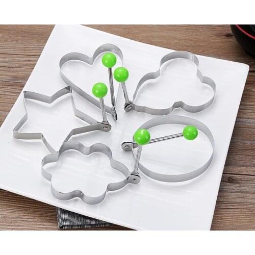 Thickened stainless steel omelet maker kitchen gadgets heart-shaped omelet mold round egg mold