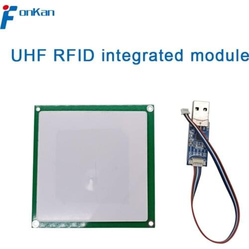 FONKAN 860-960MHZ 3.5M UHF RFID integrated Module with 5dbi ceramic Antenna For Raspberry Pi TTL232 Interface Free SDK
