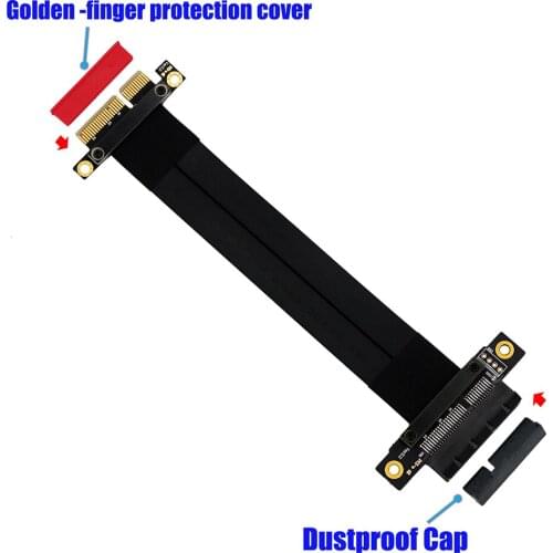 High Quality PCI-e PCI Express 3.0 4X Extension cable with Gold-plated connector