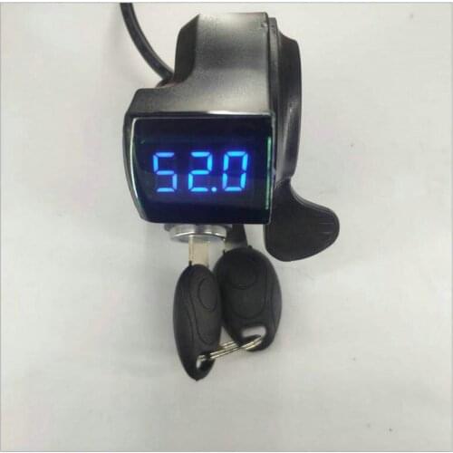 12-100v Finger Thumb Shifter Accelerator With Digital Display&Lock/Key For Electric Bike Scooter Mtb Tricycle Battery Indicator