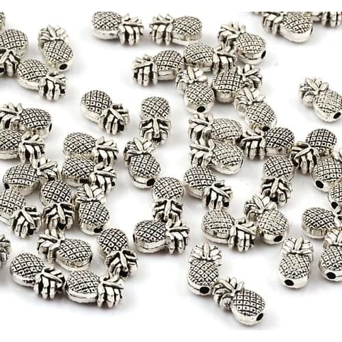 20pcs 6X10MM Antique Spacer Pineapple pendant beads For Jewelry Making DIY Necklace Jewelry Findings