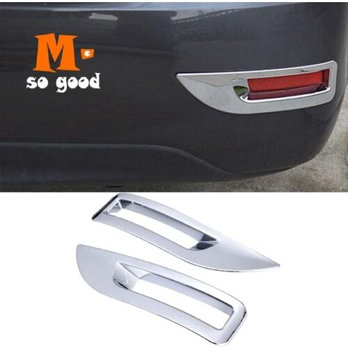2013 2014 2015 for Nissan Sentra Car Back Rear Fog Lamp Light Shade Cover Trim ABS Chrome Auto Exterior Moulding Accessories