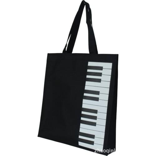 2018 Newest Hot Fashion Black Piano Music Handbag Tote Bag High Quality Bag Handbag Storage Bag