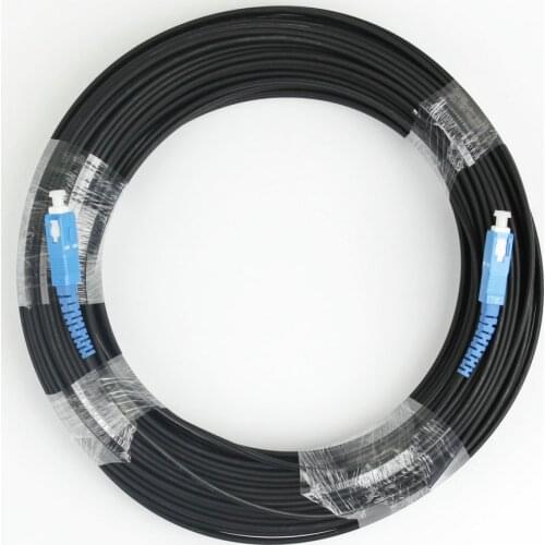 50Meters Indoor SC/UPC-SC/UPC,3.0mm,Singlemode 9/125,Simplex, Optical Fiber Patch Cord Cable,SC to SC Black