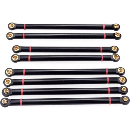8Pcs/Lot Metal Link Rod 313MM Wheelbase Suit for Axial SCX10 1/10 RC Crawler Car Parts