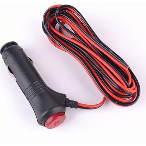 Auto Cigarette Lighter Power Cord Cigarette Lighter Plug with Switch Indicator Light 12v24v Power Cord