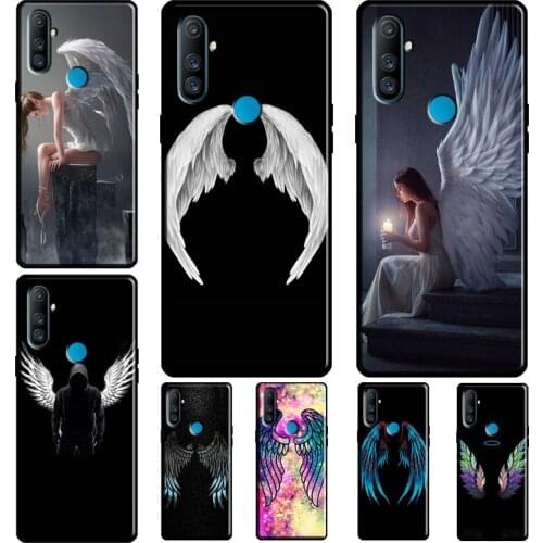 Angel wings Case For OPPO Realme 8 Pro C3 C15 C21 6 7 Q3 Pro GT Neo Cover For OnePlus 9 8 Pro 8T Nord