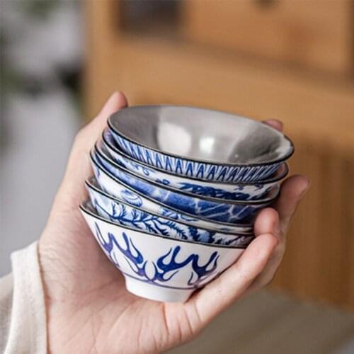 Chinese Ceramic Tea Set Vintage Blue and White Porcelain Handmade Tea Cup Chinese Kung Fu Tea Cup Master Cup