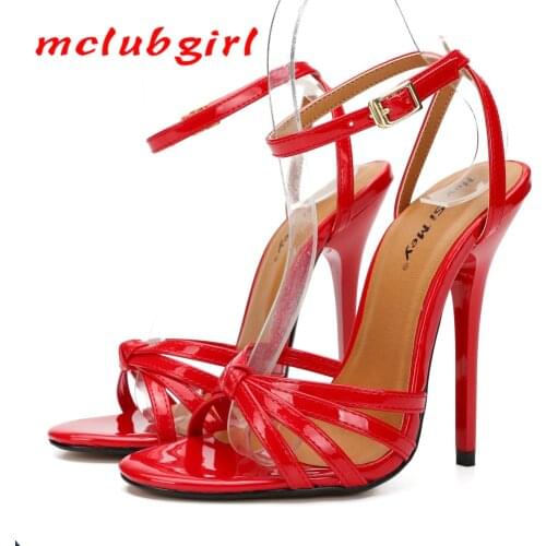 Mclubgirl 2020 Women Man sexy Red Platfrom Sandals Pumps large size 38-48 pumps 12cm Women Sexy wedding sandals ZQJ