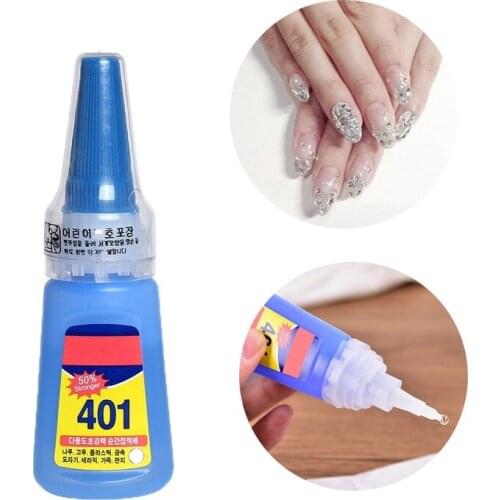 Multifunctional 401 Mighty Instant Adhesive Glue 20g Super Strong Nail Glue Home Office School Handmade Wood Products Nail Glue