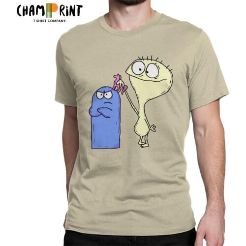 Mens T-Shirts Cheese With Toy And Bloo Pure Cotton Tees Short Sleeve Fosters Home for Imaginary Friends T Shirts Crew Neck