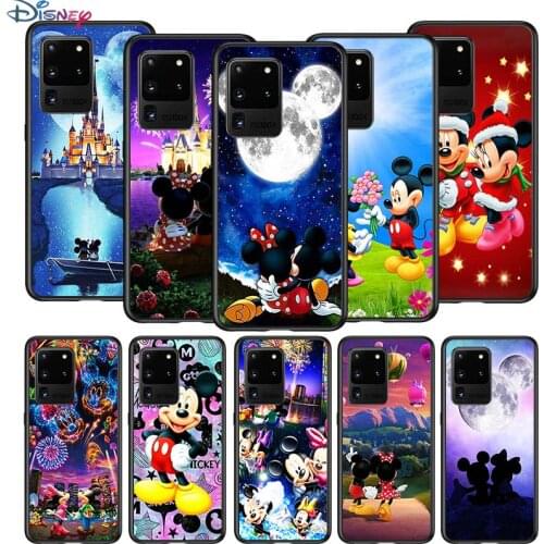 Mickey Minnie cute for Samsung S20 FE Ultra Plus A91 A81 A71 A51 A41 A31 A21S A72 A52 A42 A02S Soft Black Phone Case