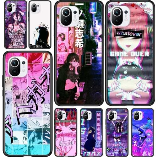 Soft TPU Sad Anime Aesthetic Senpai For Xiaomi Mi 11i 11 10T 10 9T 9 A3 8 Lite CC9 SE Note10 Lite Ultra Pro Phone Case