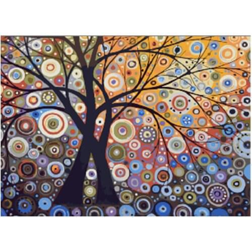 40x50cm painting by numbers cuadros decoracion pictures on the wall Hand painted diy oil paintings on canvas Rich tree E098