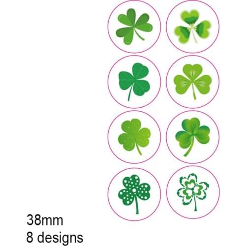 100-500pcs Clover Stickers Tags St Patricks Day Stickers For Home Decor Baking gift packaging Seal Labels Stationery Stickers