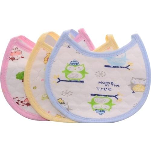 New Newborn Cotton Baby kids Bibs waterproof Lace Saliva Towel Bib Round Feeding Cloths