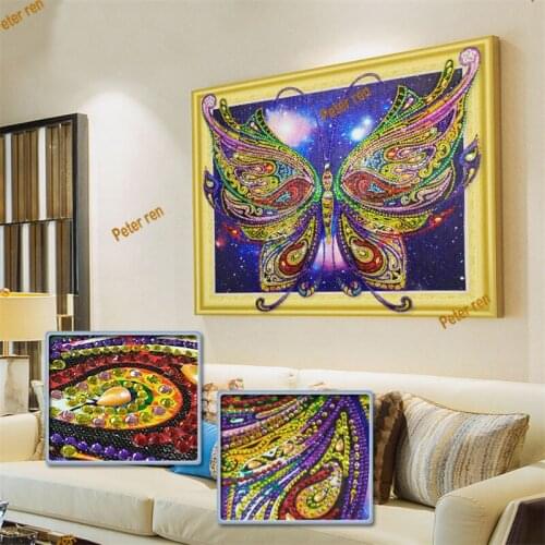 Special-shaped DIY Diamond Painting European Landscape Butterfly Full Diamond Cross Stitch kits Point Sticker Decorative Sticker