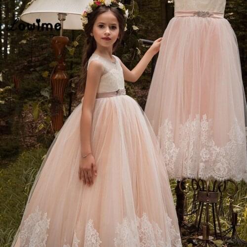 Pink Flower Girl Dresses Vestidos Cheap Flower Dress Cheap Communion Dresses Vestido De Daminha Blue Girls Dresses 2018