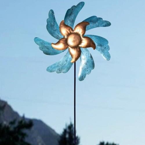 Gift Kinetic Metal Sculpture Garden Decor Lawn Windmill Durable Outdoor Yard Wind Spinner Vertical Ornament Weatherproof Home
