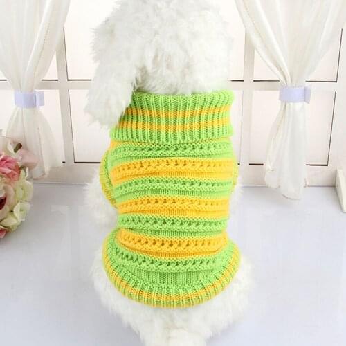 Striped Knit Dog Sweater Puppy Clothes Designer Dog Jumper Cats Sweatshirt Sweat Knit Fur Hundepullover Pet Clothes Warm DD6YF
