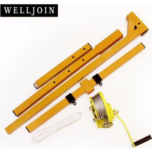 Manual Stainless steel, outside installation lifting tool, crane, folding, self-locking manual winch assembly air conditioner