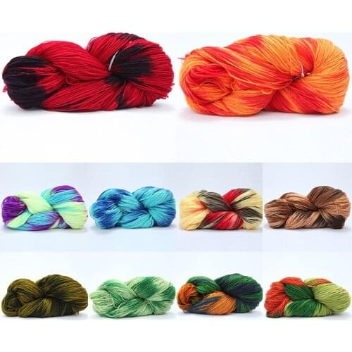 Needlework DIY Crochet Knitting Yarn Thread Soft Colorful Segment Dyed Yarn Thick Eco-dyed Hand knitted Thread Crochet New