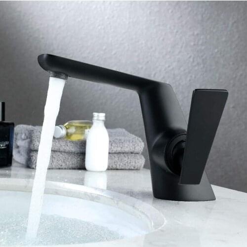 Basin Faucet Modern Black Bathroom Sink Mixer Tap Brass Chrome Wash basin Faucet Single Handle Single Hole Crane For Bathroom