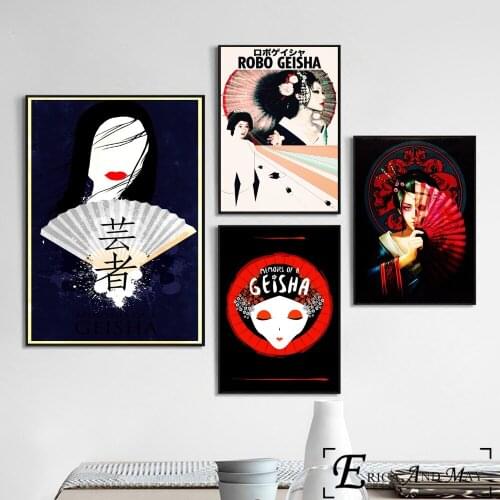 Geisha Modern Fashion Design Poster And Print Canvas Art Painting Wall Pictures For Living Room Decoration Home Decor No Framed