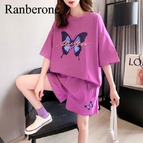 Kawaii Cartoon Print Sport Suit Female Running Sports 2 Piece Set Tracksuit Women Fitness Sportswear Sexy Outfit Woman Clothing